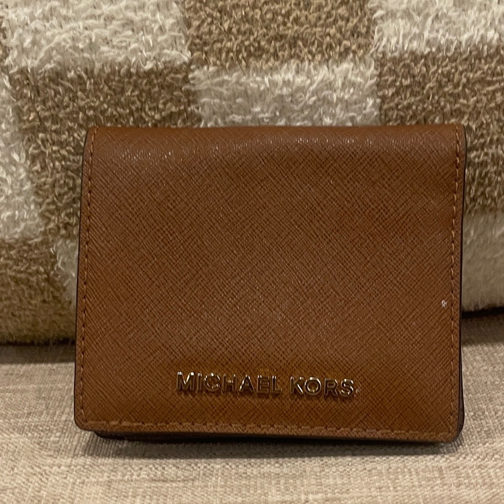 Michael Kors Tan Leather Card Holder